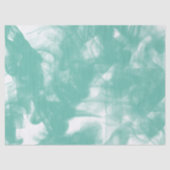 Aquamarijne Vegen Over Witte Decoupage Tissuepapier (Voorkant)