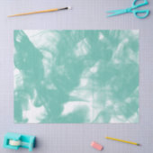 Aquamarijne Vlekken Over Witte Decoupage Tissuepapier (Craft)