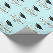 Aquamarine-Afstuderen — Verpakkingspapier Cadeaupapier (Hoek)