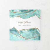 Aquamarine Agate Drieledige Brochure Drieluik Kaart (Cover)