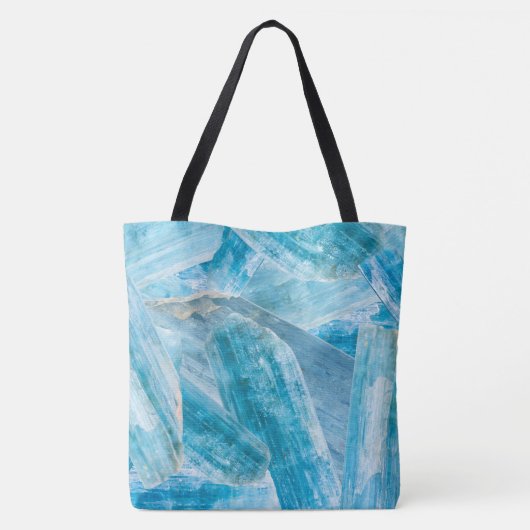 Aquamarine Aqua Blue Crystal Gemstone Shoulder Tote Bag (Achterkant)