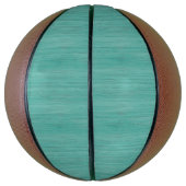 Aquamarine Bamboe Wood Grain Kijk uit Basketbal (Verticaal)