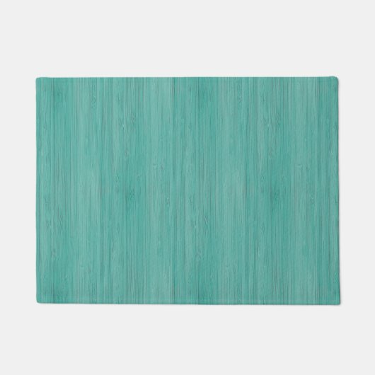 Aquamarine Bamboe Wood Grain Kijk uit Deurmat (Voorkant)