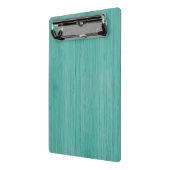 Aquamarine Bamboe Wood Grain Kijk uit Mini Klembord (Angled2)
