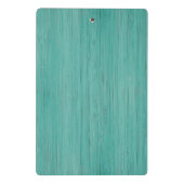 Aquamarine Bamboe Wood Grain Kijk uit Mini Klembord (Achterkant)