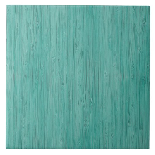 Aquamarine Bamboe Wood Grain Kijk uit Tegeltje (Voorkant)
