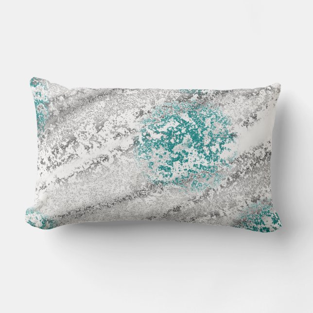 Aquamarine Beach Thormed Designer Decoratief Kussen (Voorkant)