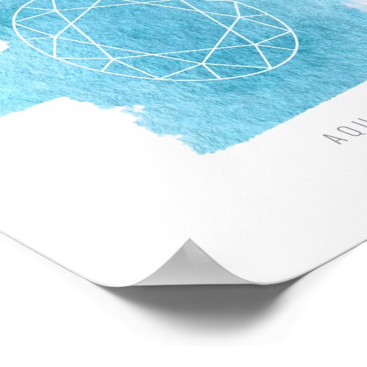 Aquamarine Birthstone March Poster (Hoek)