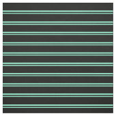Aquamarine & Black Lined/Striped Pattern Stof (Swatch)
