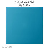 Aquamarine Blue Ceramic Tile Tegeltje