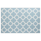 Aquamarine Blue Classic Quatrefoil Pattern Fabric Stof (Fat Quarter)