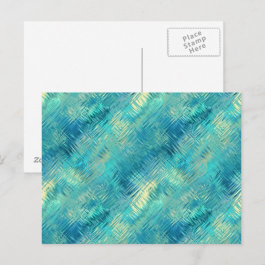 Aquamarine Blue Crystal Gel Texture Briefkaart (Voorkant / Achterkant)