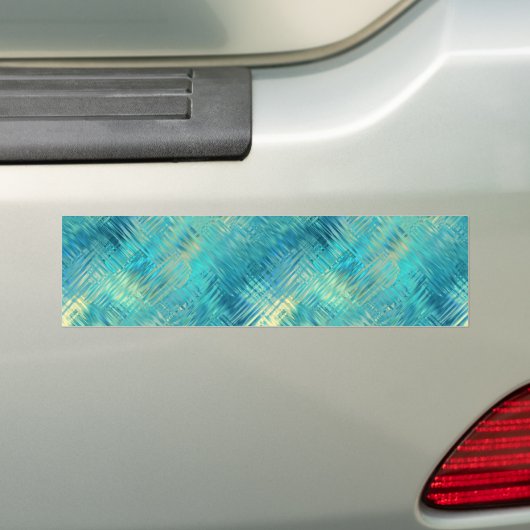 Aquamarine Blue Crystal Gel Texture Bumpersticker (Op auto)