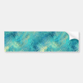 Aquamarine Blue Crystal Gel Texture Bumpersticker (Voorkant)