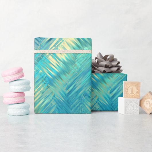 Aquamarine Blue Crystal Gel Texture Cadeaupapier (Baby Shower)