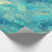 Aquamarine Blue Crystal Gel Texture Cadeaupapier (Hoek)
