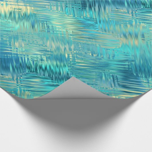 Aquamarine Blue Crystal Gel Texture Cadeaupapier (Hoek)