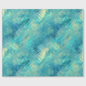 Aquamarine Blue Crystal Gel Texture Cadeaupapier (Vlak)