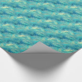 Aquamarine Blue Crystal Gel Texture Cadeaupapier (Hoek)