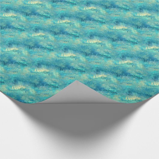 Aquamarine Blue Crystal Gel Texture Cadeaupapier (Hoek)