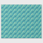 Aquamarine Blue Crystal Gel Texture Cadeaupapier (Vlak)