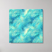 Aquamarine Blue Crystal Gel Texture Canvas Afdruk (Voorkant)