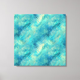 Aquamarine Blue Crystal Gel Texture Canvas Afdruk