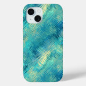 Aquamarine Blue Crystal Gel Texture Case-Mate iPhone Case (Achterkant)