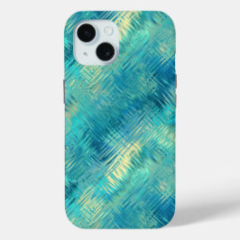 Aquamarine Blue Crystal Gel Texture iPhone 15 Case