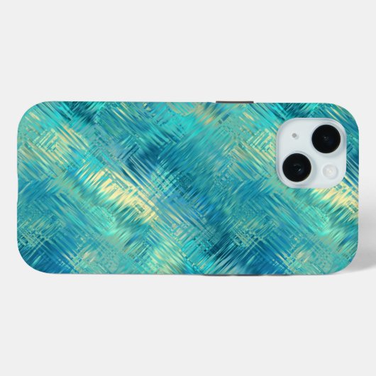 Aquamarine Blue Crystal Gel Texture Case-Mate iPhone Case (Achterkant (horizontaal))