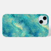 Aquamarine Blue Crystal Gel Texture Case-Mate iPhone Case (Achterkant (horizontaal))