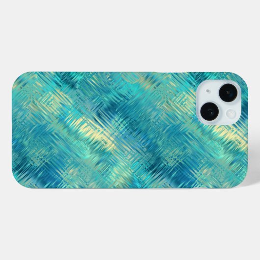Aquamarine Blue Crystal Gel Texture Case-Mate iPhone Case (Achterkant (horizontaal))