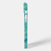 Aquamarine Blue Crystal Gel Texture Case-Mate iPhone Case (Achterkant / Links)