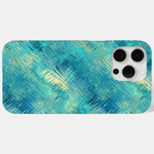 Aquamarine Blue Crystal Gel Texture Case-Mate iPhone Case (Achterkant (horizontaal))