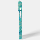 Aquamarine Blue Crystal Gel Texture Case-Mate iPhone Case (Achterkant / Links)