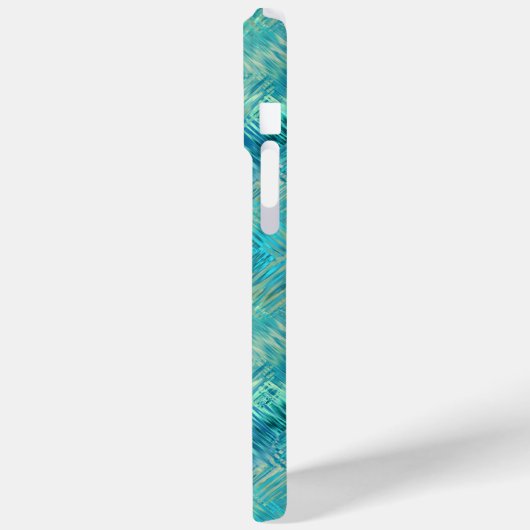 Aquamarine Blue Crystal Gel Texture Case-Mate iPhone Case (Achterkant / Links)