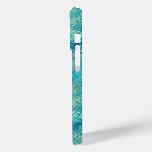 Aquamarine Blue Crystal Gel Texture Case-Mate iPhone Case (Achterkant / Links)