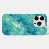 Aquamarine Blue Crystal Gel Texture Case-Mate iPhone Case (Achterkant (horizontaal))