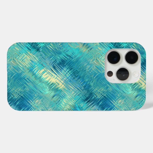 Aquamarine Blue Crystal Gel Texture Case-Mate iPhone Case (Achterkant (horizontaal))