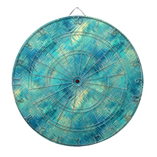 Aquamarine Blue Crystal Gel Texture Dartbord (Voorkant)