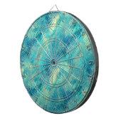 Aquamarine Blue Crystal Gel Texture Dartbord (Voorkant Rechts)