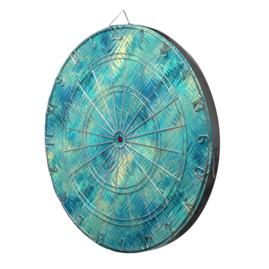 Aquamarine Blue Crystal Gel Texture Dartbord (Voorkant Rechts)