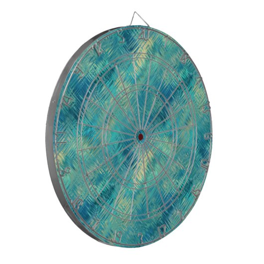 Aquamarine Blue Crystal Gel Texture Dartbord (Voorkant Links)
