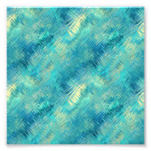 Aquamarine Blue Crystal Gel Texture Foto Afdruk (Voorkant)