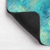 Aquamarine Blue Crystal Gel Texture Muismat (Hoek)