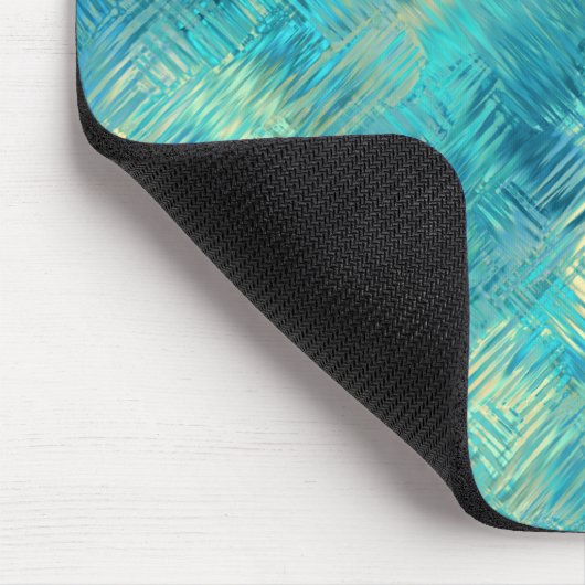 Aquamarine Blue Crystal Gel Texture Muismat (Hoek)