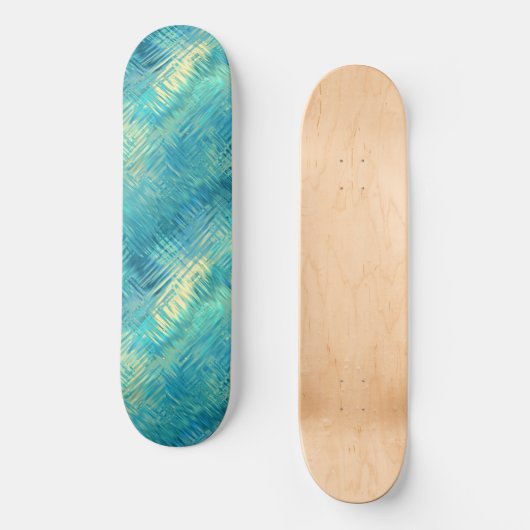 Aquamarine Blue Crystal Gel Texture Persoonlijk Skateboard (Voorkant)