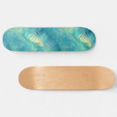Aquamarine Blue Crystal Gel Texture Persoonlijk Skateboard (Horizontaal)