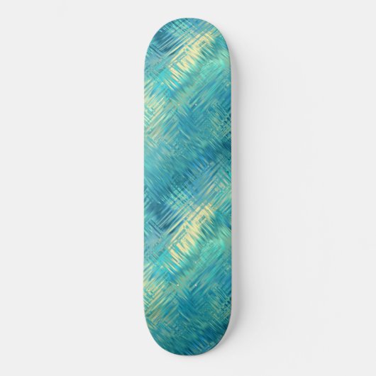 Aquamarine Blue Crystal Gel Texture Persoonlijk Skateboard (Voorkant)