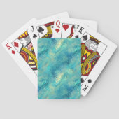 Aquamarine Blue Crystal Gel Texture Pokerkaarten (Achterkant)